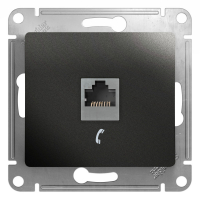 Розетка телефонная RJ11 Systeme Electric Glossa Антрацит GSL000781T