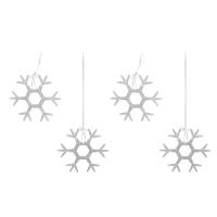 Занавес светодиодный фигурный Снежинки-1 1.5х0.3м 6 подвесов 36 светодиодов Синий свет Провод прозрачный ULD-E1503-036/DTA BLUE IP20 SNOWFLAKES-1 Uniel UL-00001406