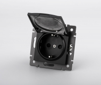 Механизм розетки влагозащищённый Arlight SCT-MCP-PL-BK-V (250V, 16A) 049835