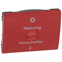 Лицевая панель Legrand Galea Life выключателя двухполюсного с подсветкой красная 771018