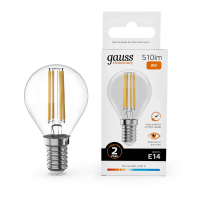 Лампа светодиодная Gauss Filament Elementary E14 8W 2700K 52118