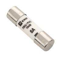 Плавкая вставка цилиндрическая ПВЦ 10х38 6А EKF pvc-10х38-6