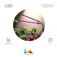 Светильник для растений Эра FITO-20W-АLED-Ra-USB Б0068236 ЭРА