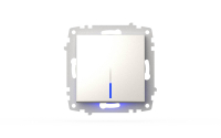 Выключатель одноклавишный с подсветкой ELBI Zena Vega 609-012500-201