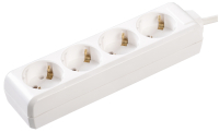 Удлинитель бытовой 4 розетки шнур 5м с заземлением 16А IEK WYP10-16-04-05-Z-N