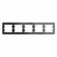 GLOSSA Рамка 5 постов горизонтальная антрацит Systeme Electric GSL000705