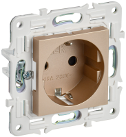 SKANDY Розетка с заземлением с защитными шторками 16А SK-R04Sa песочный IEK SK-R14-16-K98