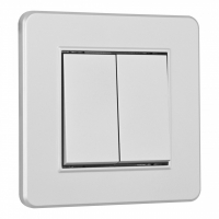 Выключатель двухклавишный Arte Milano SET16-1-30-2 silver