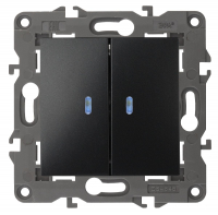 Выключатель двойной с подсветкой Эра 14-1105-05 Б0034241