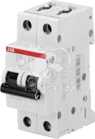 Выключатель автоматический двухполюсный 63А С S202 6кА ABB 2CDS252001R0634