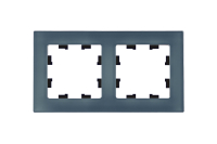 ATLASDESIGN NATURE 2-постовая РАМКА, НАТУРАЛЬНОЕ СТЕКЛО, ГРИФЕЛЬ Systeme Electric ATN360702