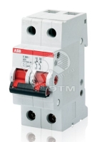 Рубильник двухполюсный SD202 40A рычаг красный ABB 2CDD282101R0040