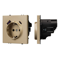 Механизм розетки с USB зарядкой Arlight SCT-NOBE-MUAC-SFPL-GD (230V, 16A) 054286