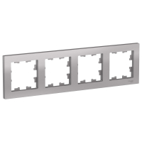 Рамка четырехпостовая ATLASDESIGN универсальная алюминий Systeme Electric ATN000304