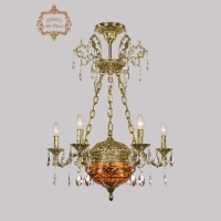 Подвесная люстра Art Classic 31.51.6.CK125SP.250SP.G.Sp.Amber.1D ArtClassic