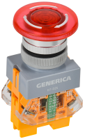 Кнопка D7-DZS Грибок d=22мм 1з+1р пов. с п/ф кр. GENERICA IEK BBG50-11DZS-3-11-K04-G