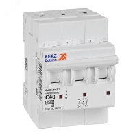 Выключатель автоматический трехполюсный 40А C 4.5кА AC OptiDin BM63-3C40-4.5-УХЛ3 КЭАЗ 326816
