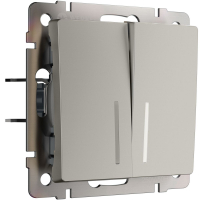 Выключатель двухклавишный с подсветкой Werkel W1220104 4690389211911 a069457