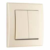 Выключатель двухклавишный Arte Milano SET06-1-30-2 shampan