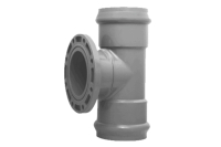 Тройник с металлическим фланцем  110х100 мм. 90 градусов Хемкор 2181139