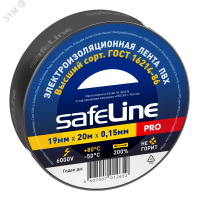 Изолента ПВХ черная 19мм 20м Safeline SafeLine 9366