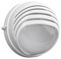 Светильник НПП1307 белый/круг ресничка 60Вт IP54 IEK LNPP0-1307-1-060-K01