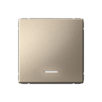 ARTGALLERY 1-клавишный выключатель с подсветкой, сх.1а, 10АХ, механизм, шампань Systeme Electric GAL000513