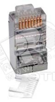 Разъем под витую пару PLUG-8P8C-SV-C5 (100шт) Hyperline 49369