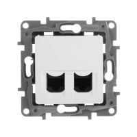 ETIKA Двойная розетка RJ 45 категория 5е UTP белый Legrand/Daccord 672255