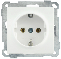 РС11-1-0-Б Розетка с заземляющим контактом 16А BOLERO белая IEK ERB11-K01-16-1