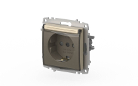 Розетка с крышкой, заземлением и защитой от детей ELBI Zena Vega 609-012500-219