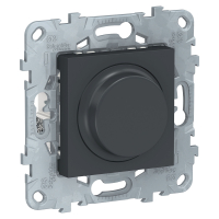 Светорегулятор UNICA NEW LED поворотно-нажимной универсальный 5-200Вт антрацит Schneider Electric NU551454