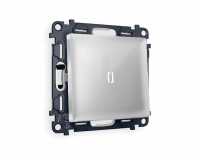 Комплект механизма 1-кл проходного выключателя с подсветкой Ambrella Volt Alfa MA402035