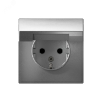 ARTGALLERY розетка с заземл. со шторк. с крышкой, 16А, IP20, механизм, алюминий Systeme Electric GAL000346