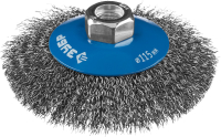 Щетка коническая для УШМ, витая стальная проволока 0.3мм. 115ммхМ14 ''Профессионал''. ЗУБР 35265-115_z02