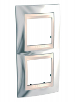 Рамка 2-постовая вертикальная Schneider Electric Unica Хамелеон MGU66.004V.510
