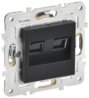 SKANDY Розетка компьютерная двойная RJ45 кат.5E SK-K03Bl черный IEK SK-K20-1-K02