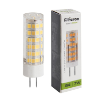 Лампа светодиодная LED 7вт 230в G4 белый капсульная FERON LB-433 25864