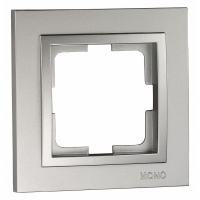 Рамка на 1 пост Mono Electric Despina серебро 102-210000-160