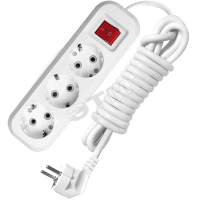 Удлинитель бытовой 3х3м с заземлением с выключателем 10А S-303 UNIVersal 9631986