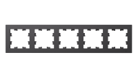 ATLASDESIGN 5-постовая РАМКА, универсальная, БАЗАЛЬТ Systeme Electric ATN001405