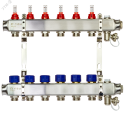 Коллекторная группа SSM-6RF set 6 контуров 1' x 3/4' с расходомерами и кронштейнами Ридан 088U0956R