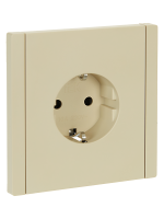 FORTE&PIANO Розетка 1-местная с заземлением с защитными шторками безвинтовое крепление 16А FP413 ваниль IEK FP-R14-16-1-K10