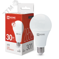 Лампа светодиодная LED-A70-VC 30Вт 230В Е27 4000К 2850Лм IN HOME IN-HOME 4690612024141