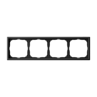 ARTGALLERY рамка 4-постовая, универсальная, карбон Systeme Electric GAL001004