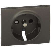 Лицевая панель Legrand Galea Life розетки 2К+З со шторками темная бронза 771221