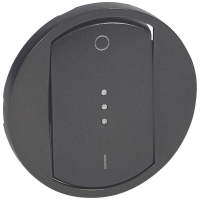 Лицевая панель Legrand Celiane выключателя одноклавишного с подсветкой графит 067923