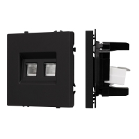 Механизм сдвоенной телефонной розетки Arlight SCT-NOBE-MTL2-SFPL-BK (RJ-11, 4C) (Черный оникс) 054309