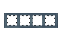 ATLASDESIGN NATURE 4-постовая РАМКА, НАТУРАЛЬНОЕ СТЕКЛО, ГРИФЕЛЬ Systeme Electric ATN360704