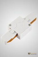 Трековый однофазный прямой соединитель AM Group AM176 WH